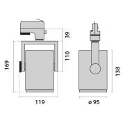 Performance in Lighting 3-fas skenspot AS425 LED Medium vit varmvit