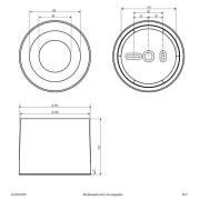 EVN LED-takspotlight ALG54, Ø 21,3 cm antracit