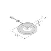 Hera LED-möbelinbyggnadsspot AR 68 4W stål 3 000 K