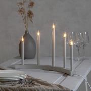 STAR TRADING Ljusstake Accent, 5 lampor, ljusgrå