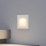 Arcchio LED-vägginbyggnadslampa Zamo, vit, 11 cm, metall, IP65