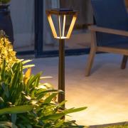 Les Jardins LED-solcellsgånglampa Metro med sensor, corten