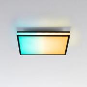 JUST LIGHT. LED-taklampa Mario, CTT, RGB, 45x45cm, svart