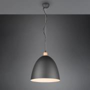 Reality Leuchten Hänglampa Jagger, 1 lampa, Ø 40 cm, svart