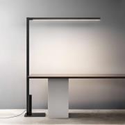 OLEV LED-golvlampa Crane, 3 000 K, svart, metall, dimbar