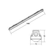 BRUMBERG Humid One våtrumslampa, 28 W, 149 cm