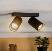 Nowodvorski Lighting Takspotlight Mono II svart/inre guld 2 lampor