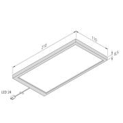 Hera LED-bänklampa Sky 3-pack 4.000K stål