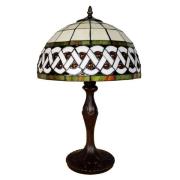 Clayre&Eef Bordslampa 5LL-6153; Ø 31cm Tiffany stil