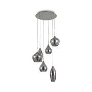Ideallux Ideal Lux Soft hänglampa 6 lampor krom/rök