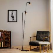 Nowodvorski Lighting Golvlampa Mono II, 2 lampor, svart/guld