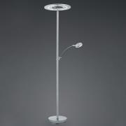 HELL LED-golvlampa Monti av nickel, läslampa, CCT