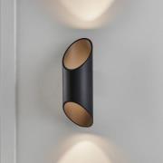 SOLLUX LIGHTING Vägglampa Saturn 30, upp/ner, svart