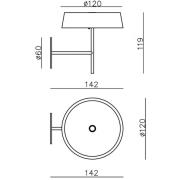 Deko-Light LED-vägglampa Miram med batteri, dimbar, gul