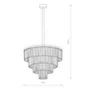 Nowodvorski Lighting Hänglampa Cristal, transparent/silver, Ø 71 cm