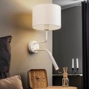 Nowodvorski Lighting Hotel Plus vägglampa med läslampa, vit