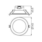 Deko-Light LED-takinbyggnadslampa Acrux, Ø 15 cm, svart, CCT