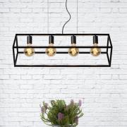 Lucide Pendellampa Fabian med metallskärm, 4 lampor