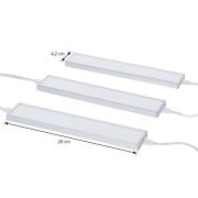 Prios Ashtonis LED-bänklampa, set om 3, 20 cm