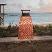 Bover Nans M/49/R batteridriven bordslampa för utomhusbruk, röd