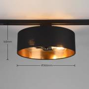 Trio Lighting Hostel-armatur för DUOline, svart-guld, E27