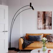 By Rydéns Puls golvlampa 2 lampor svart matt