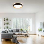 JUST LIGHT. LED-taklampa Emilia 3-stegs dimbar svart