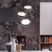 Sil-Lux LED-hänglampa Giotto, 3 lampor, guld