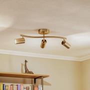 Lucea Takspotlight Spotte, antik mässing, 3 lampor