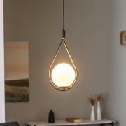 Opviq Hänglampa Mudoni MR-937 1 lampa svart/opalglas