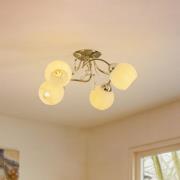Alfa Taklampa Livia Pro, krom/vit, 4 lampor