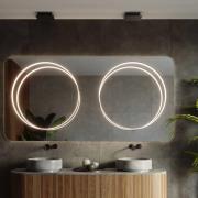 SOLLUX LIGHTING LED-hänglampa Rio 55, vertikal 3 000 K svart