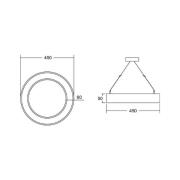 BRUMBERG Biro Circle Ring5 direkt 45 cm, CA, CCT, vit