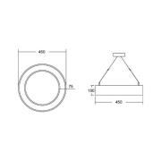 BRUMBERG Biro Circle Ring10 direkt DALI, Ø 45cm, vit, 3000K