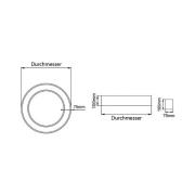 BRUMBERG Biro Circle Ring Tak 25 W Ø 60 cm on/off vit 840