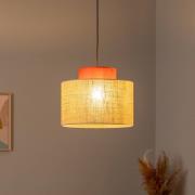 TK Lighting Duo hänglampa, Ø 38 cm, rostbrun/naturbrun, jute