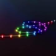 Twinkly Dots LED-kedja RGB, svart, IP44, 10m