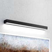 MCJ Vola LED-badrumsvägglampa, IP44, svart, 4.000 K, bredd 80 cm