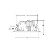 BRUMBERG LED infälld downlight Lydon Mini, vit, DALI, 4.000 K