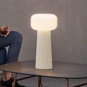 Mantra Iluminación Faro bordslampa, glas, plast, uttag E27, vit