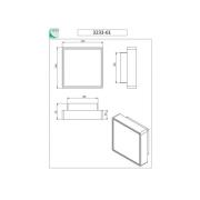 Fabas Luce Oban vägglampa, 24 cm x 24 cm, 1 x E27, vit, IP65