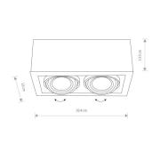 Nowodvorski Lighting Downlight Box II, 2 lampor, svart