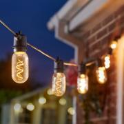 SMART GARDEN LED-ljusslinga Vintage 365, 8 lampor, glas, IP44