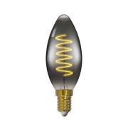 Arcchio LED-kronljuslampa, E14, 4,9 W, rökgrå, 1800 K