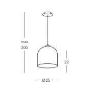 austrolux Kolarz Chalet hänglampa, Ø 25 cm, vit/brun, glas/trä