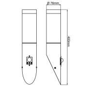 Brilliant Utomhusvägglampa Dody Sensor, svart, metall, plast