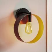 SIGMA Vägglampa Hula i ringdesign, svart/guld