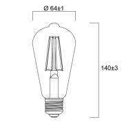 Sylvania E27 filament LED ST64 4W 2 700K 840 lm