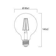 Sylvania E27 filament LED G95 4W 2 700K 840 lm