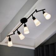 Nordlux Cole taklampa av glas och metall, 5 lampor